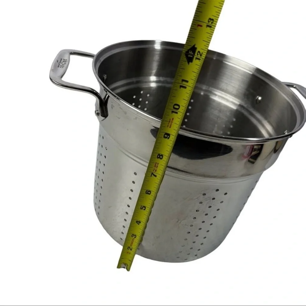 All Clad perforated inserts steamer or pasta strainer